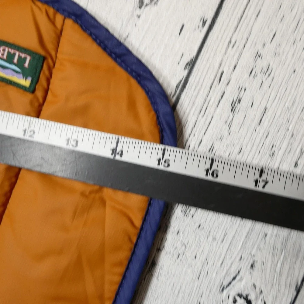 L.L.Bean Dog Winter Coat Small S Mountain Classic Parka Blue‎ Orange Warm Puffer